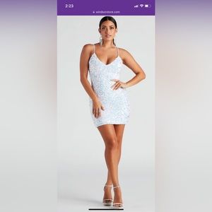 Windsor white sparkle dress NWT!! Never worn before brand new!